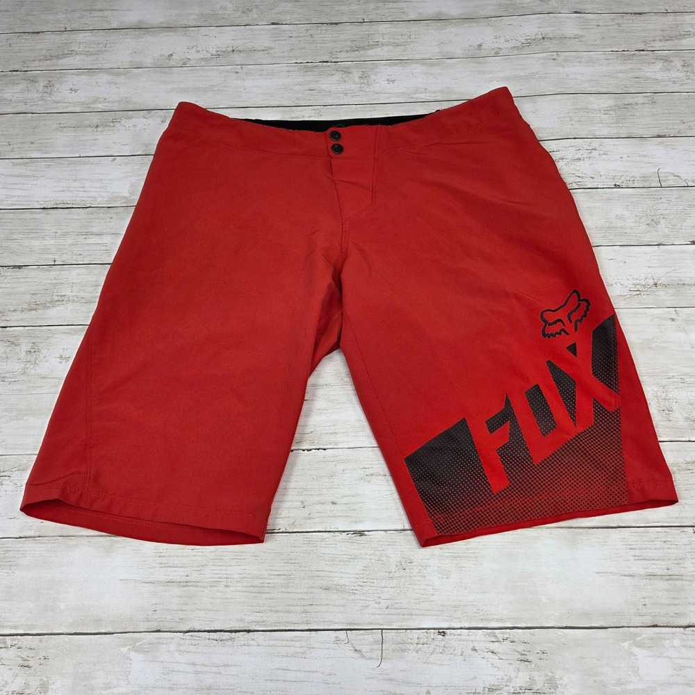 Fox Altitude Mountain Bike Shorts MTB Men 36 Red Graphic Logo Active